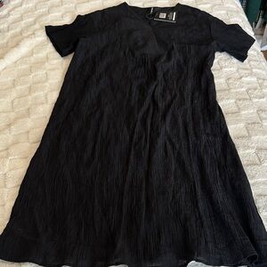 Elegant Black Textured Dress